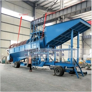 Avustralya'ya Saatte Mobil Tip 100ton Scrubber Trommel