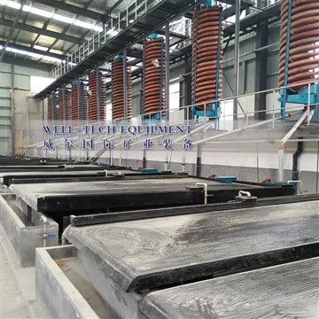 Tungsten (Şelit ve Wolframit) Tüm Hat Makinesi Spiral Oluk Ve Sarsma Tablası